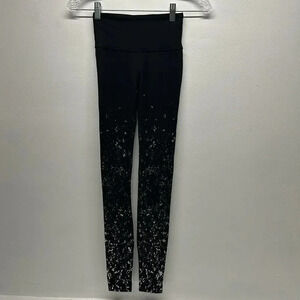 Lululemon Speed Wunder Tight 28" Leggings Pants in Speckle Shine Black Silver 0